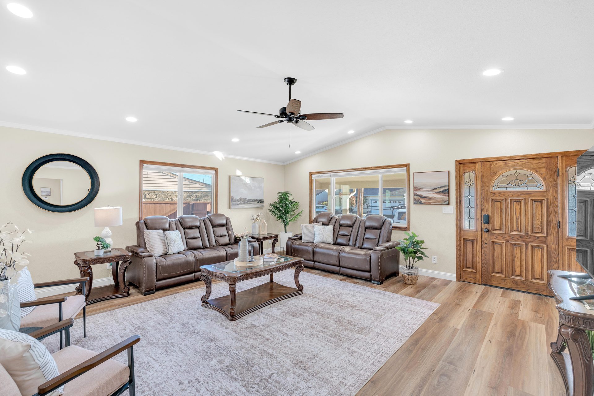 Living room toward entry door